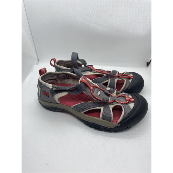 KEEN Womens 5 Venice H2 C Magnet Fiery Sport Sandals Gray Red Hiking - Picture 4 of 7